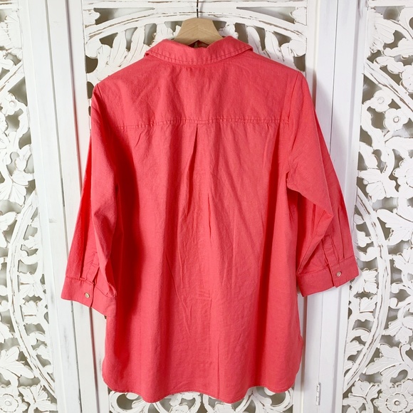 Belle By Kim Gravel Strechabelle Linen Top - Picture 4 of 4